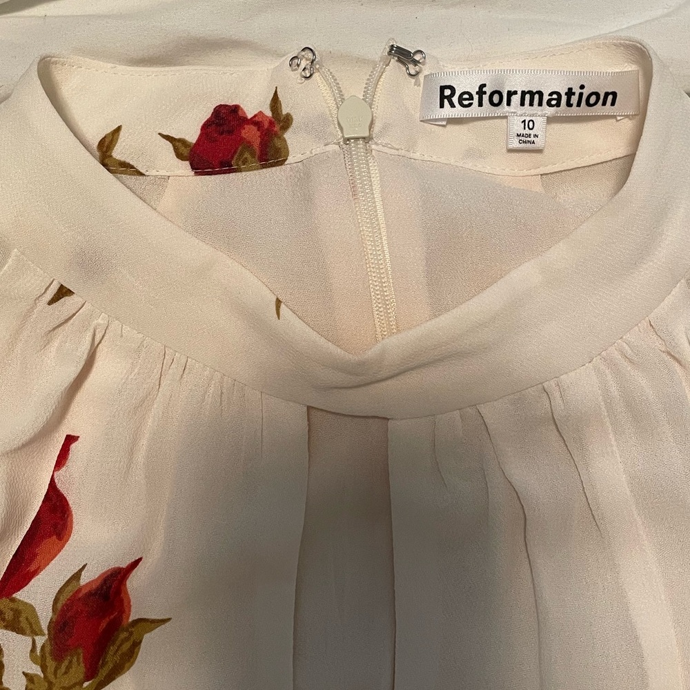Reformation Vaeda Dress in American Beauty - Size 10 - Picture 4 of 7
